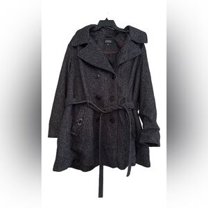 Jones New York Charcoal Grey Coat
